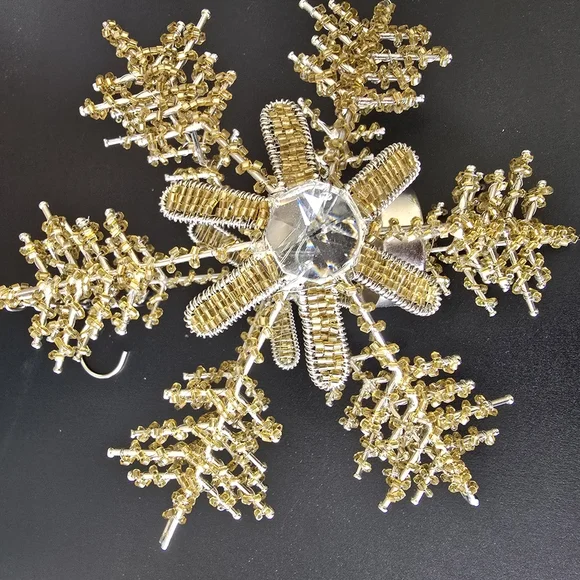 Gold Snowflake Ornament - Picture 9 of 9